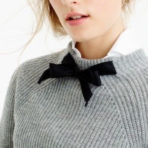 J. Crew Bow Neck Sweater Gray
